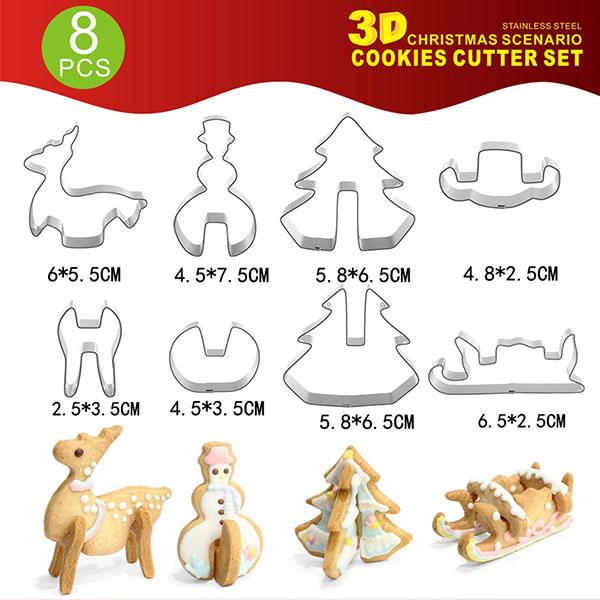 Christmas 3D Cookie Mold Set