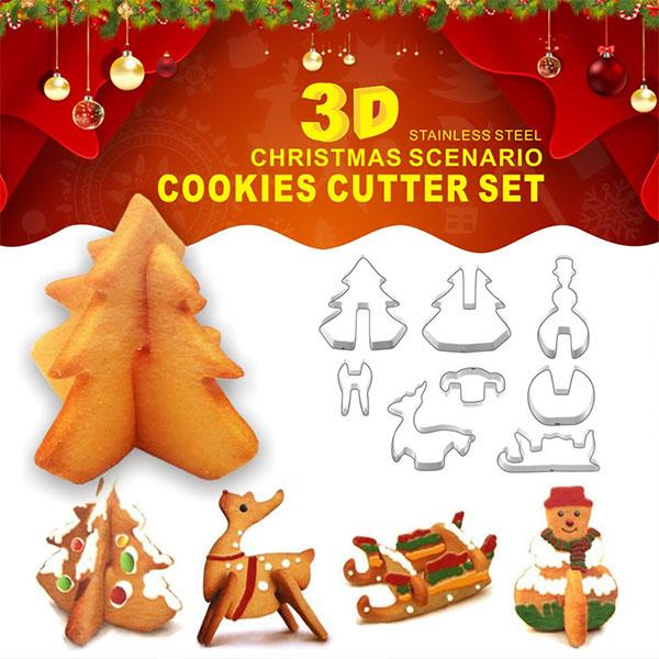 Christmas 3D Cookie Mold Set